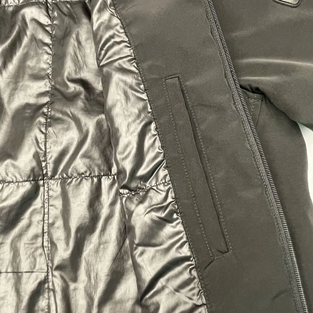 Tumi  T-Tech Black Jacket Hidden Hood Full Zip Pockets Men's Size Large